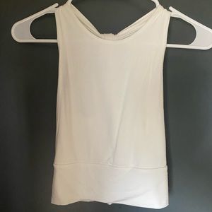 Sozy, white, size small cross back crop top